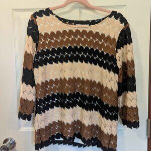 Alfred Dunner Size Small Striped Blouse